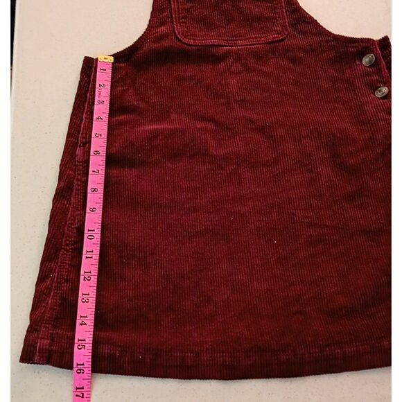 American Eagle Red Corduroy Overall Dress XS - Picture 4 of 10